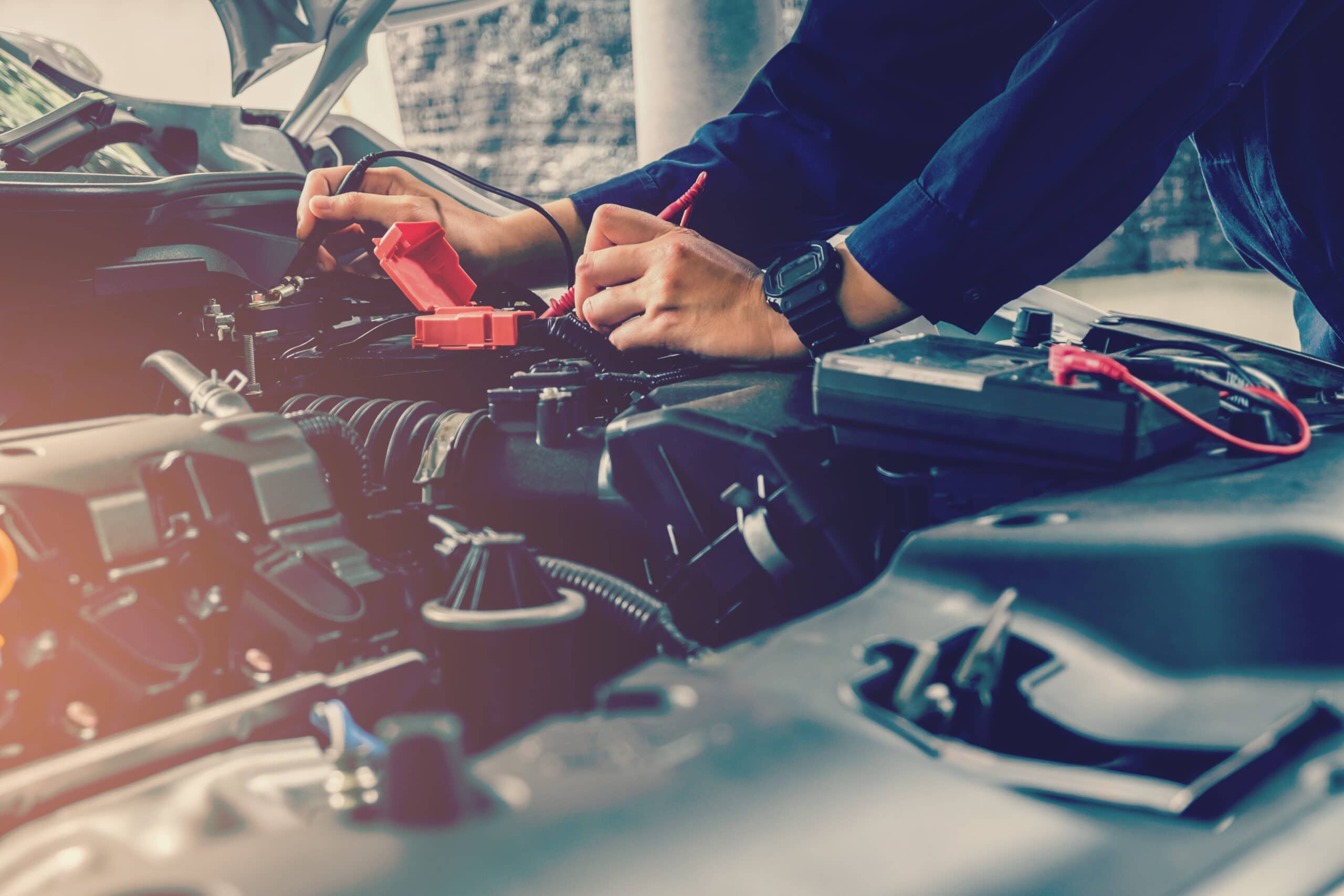 Auto Mechanic Battery Check